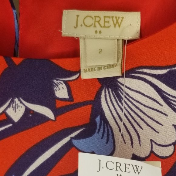 J. Crew Mid Length Gallery Floral Dress Size 2 - Picture 3 of 4